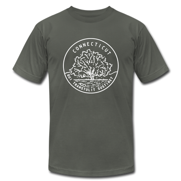 Connecticut T-Shirt - State Design Unisex Connecticut T Shirt - asphalt