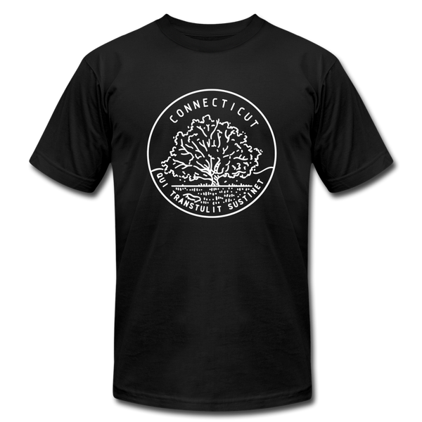 Connecticut T-Shirt - State Design Unisex Connecticut T Shirt - black