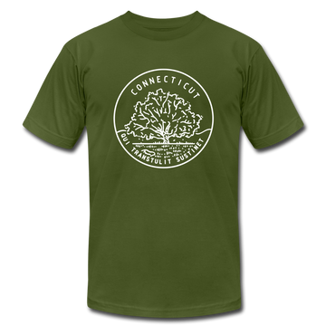 Connecticut T-Shirt - State Design Unisex Connecticut T Shirt - olive