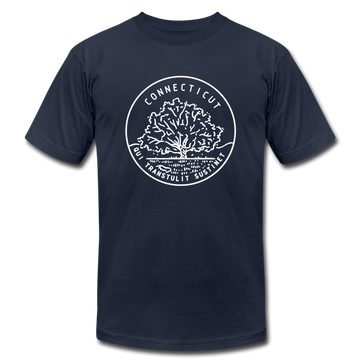 Connecticut T-Shirt - State Design Unisex Connecticut T Shirt - navy
