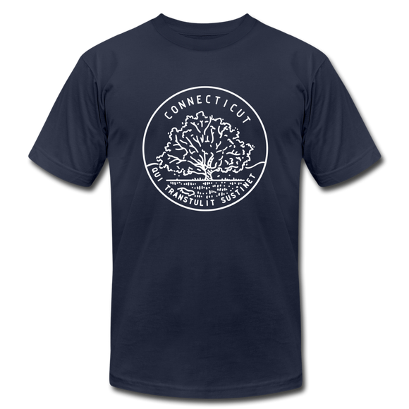 Connecticut T-Shirt - State Design Unisex Connecticut T Shirt - navy