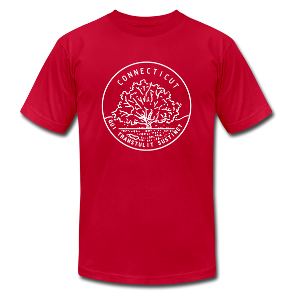 Connecticut T-Shirt - State Design Unisex Connecticut T Shirt - red