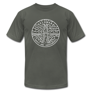 Delaware T-Shirt - State Design Unisex Delaware T Shirt - asphalt