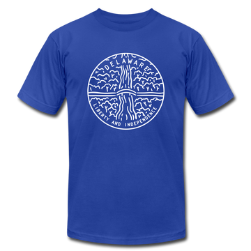 Delaware T-Shirt - State Design Unisex Delaware T Shirt - royal blue
