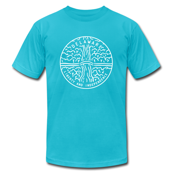 Delaware T-Shirt - State Design Unisex Delaware T Shirt - turquoise