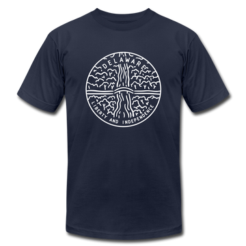 Delaware T-Shirt - State Design Unisex Delaware T Shirt - navy
