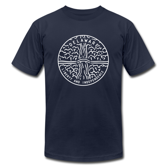 Delaware T-Shirt - State Design Unisex Delaware T Shirt - navy