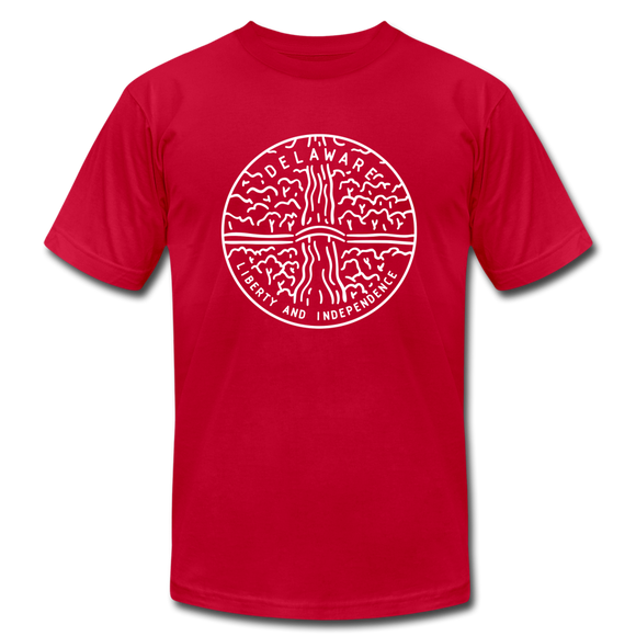 Delaware T-Shirt - State Design Unisex Delaware T Shirt - red