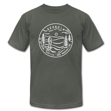Georgia T-Shirt - State Design Unisex Georgia T Shirt - asphalt