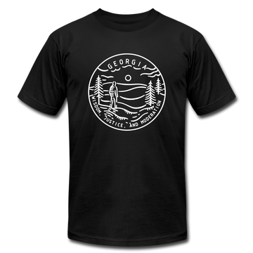 Georgia T-Shirt - State Design Unisex Georgia T Shirt - black