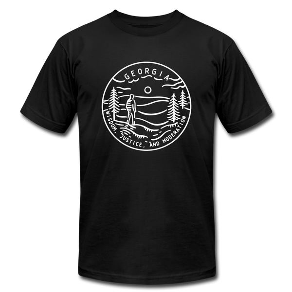 Georgia T-Shirt - State Design Unisex Georgia T Shirt - black