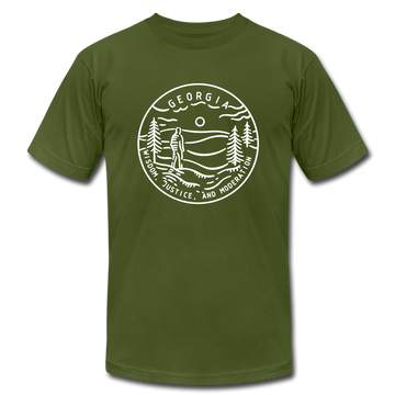 Georgia T-Shirt - State Design Unisex Georgia T Shirt - olive