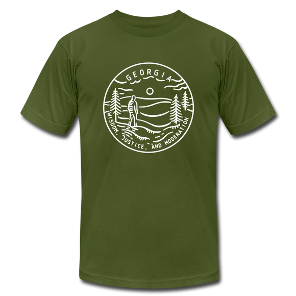 Georgia T-Shirt - State Design Unisex Georgia T Shirt - olive