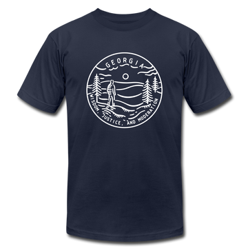 Georgia T-Shirt - State Design Unisex Georgia T Shirt - navy
