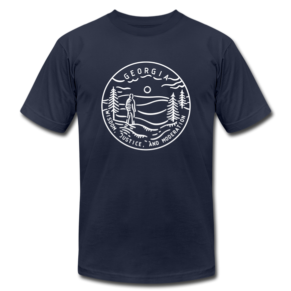 Georgia T-Shirt - State Design Unisex Georgia T Shirt - navy