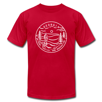 Georgia T-Shirt - State Design Unisex Georgia T Shirt - red