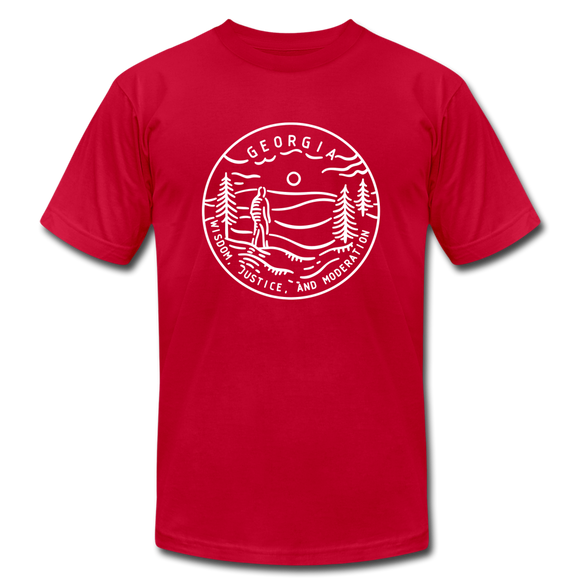 Georgia T-Shirt - State Design Unisex Georgia T Shirt - red