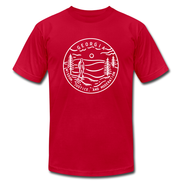 Georgia T-Shirt - State Design Unisex Georgia T Shirt - red