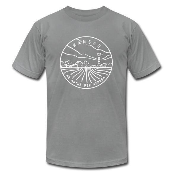 Kansas T-Shirt - State Design Unisex Kansas T Shirt - slate