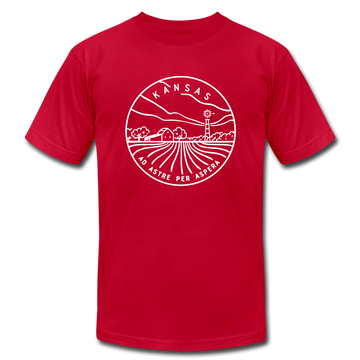 Kansas T-Shirt - State Design Unisex Kansas T Shirt - red
