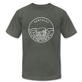 Kentucky T-Shirt - State Design Unisex Kentucky T Shirt - asphalt