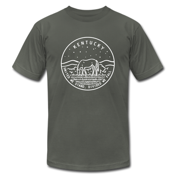Kentucky T-Shirt - State Design Unisex Kentucky T Shirt - asphalt