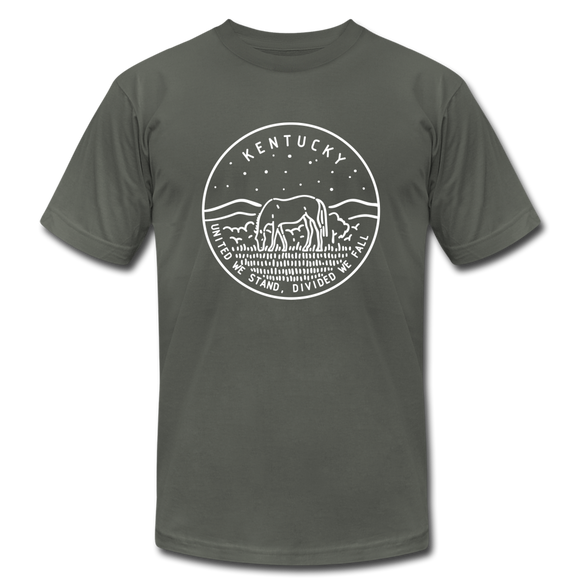 Kentucky T-Shirt - State Design Unisex Kentucky T Shirt - asphalt