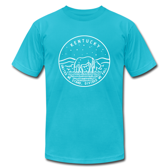 Kentucky T-Shirt - State Design Unisex Kentucky T Shirt - turquoise
