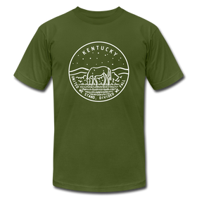 Kentucky T-Shirt - State Design Unisex Kentucky T Shirt - olive