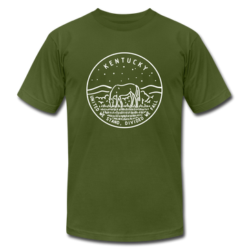 Kentucky T-Shirt - State Design Unisex Kentucky T Shirt - olive