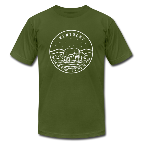 Kentucky T-Shirt - State Design Unisex Kentucky T Shirt - olive