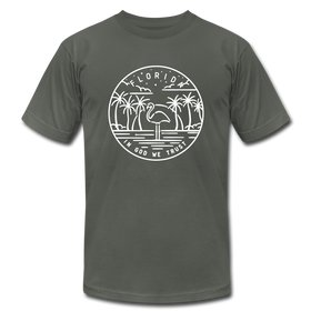 Florida T-Shirt - State Design Unisex Florida T Shirt - asphalt