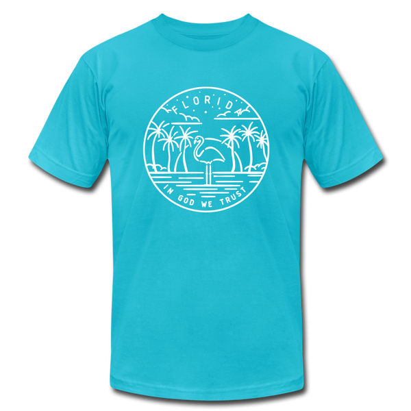 Florida T-Shirt - State Design Unisex Florida T Shirt - turquoise