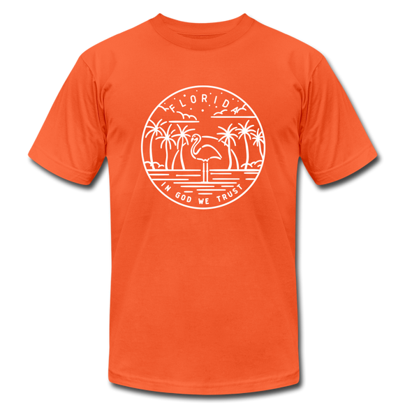 Florida T-Shirt - State Design Unisex Florida T Shirt - orange
