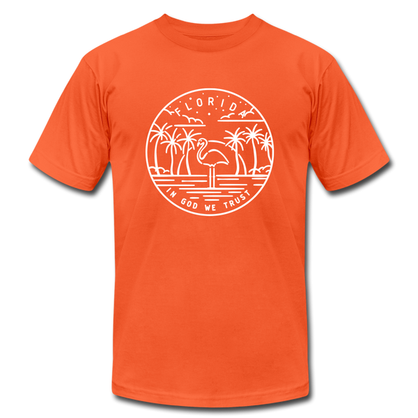 Florida T-Shirt - State Design Unisex Florida T Shirt - orange