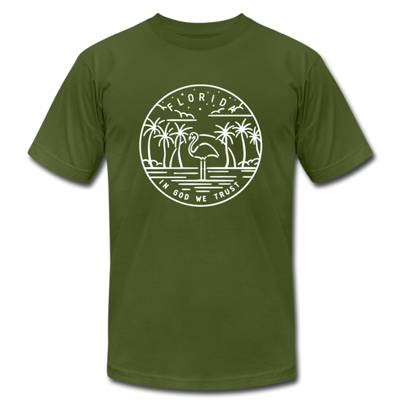 Florida T-Shirt - State Design Unisex Florida T Shirt - olive