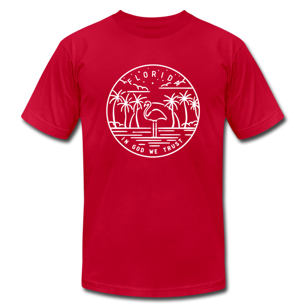 Florida T-Shirt - State Design Unisex Florida T Shirt - red