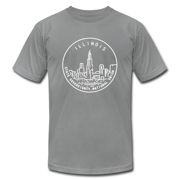 Illinois T-Shirt - State Design Unisex Illinois T Shirt - slate