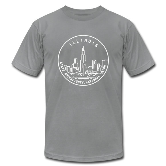 Illinois T-Shirt - State Design Unisex Illinois T Shirt - slate