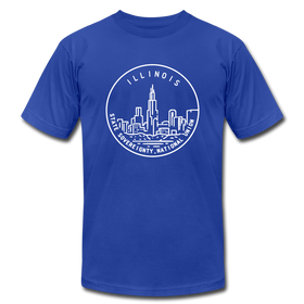 Illinois T-Shirt - State Design Unisex Illinois T Shirt - royal blue
