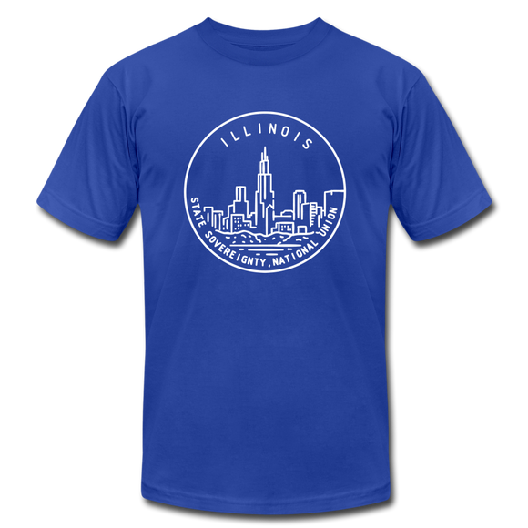 Illinois T-Shirt - State Design Unisex Illinois T Shirt - royal blue