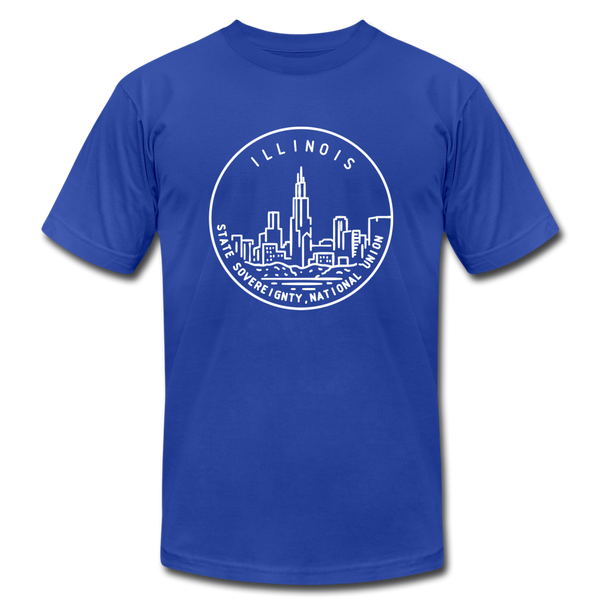 Illinois T-Shirt - State Design Unisex Illinois T Shirt - royal blue