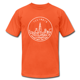 Illinois T-Shirt - State Design Unisex Illinois T Shirt - orange