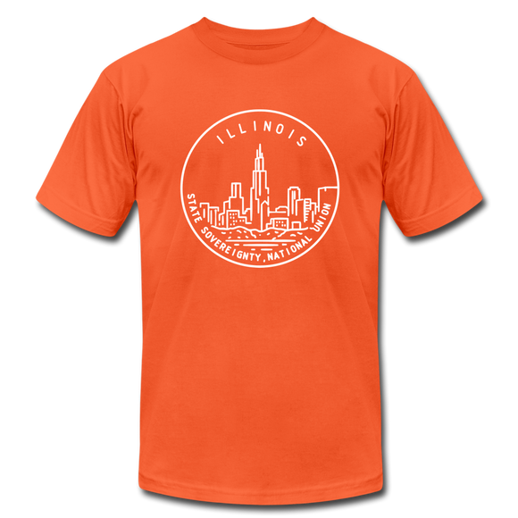 Illinois T-Shirt - State Design Unisex Illinois T Shirt - orange