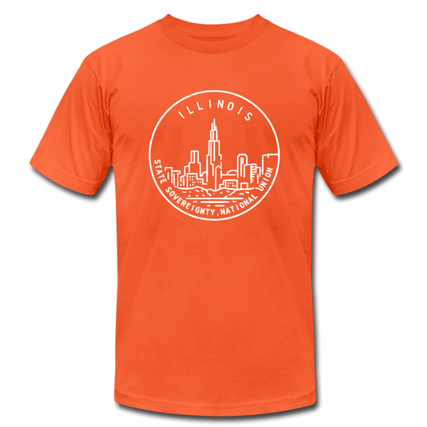 Illinois T-Shirt - State Design Unisex Illinois T Shirt - orange