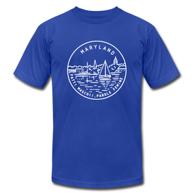 Maryland T-Shirt - State Design Unisex Maryland T Shirt - royal blue