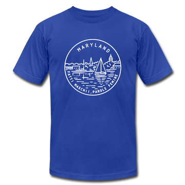 Maryland T-Shirt - State Design Unisex Maryland T Shirt - royal blue