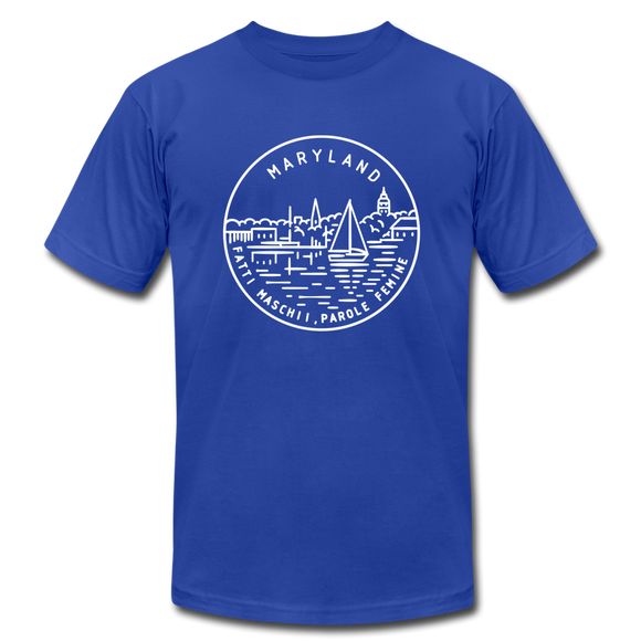 Maryland T-Shirt - State Design Unisex Maryland T Shirt - royal blue