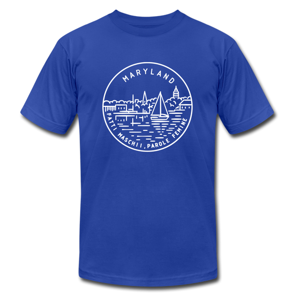 Maryland T-Shirt - State Design Unisex Maryland T Shirt - royal blue