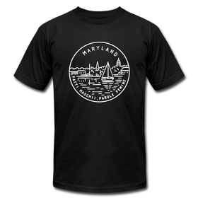 Maryland T-Shirt - State Design Unisex Maryland T Shirt - black